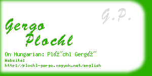 gergo plochl business card